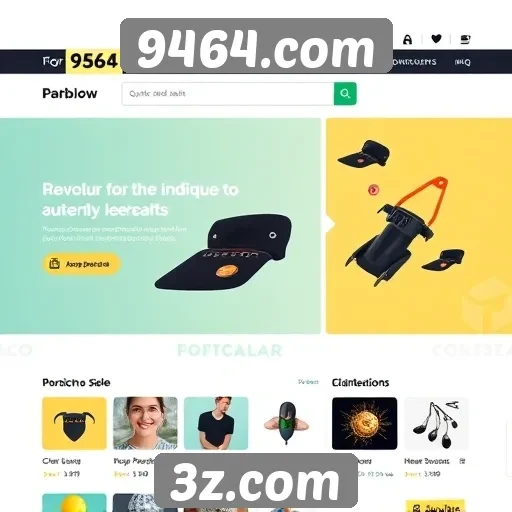 Navegação e design do site 9464.com